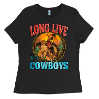 Black long live the cowboys Ladies Tee - Zillion Design Studio