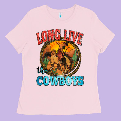 Long Live The Cowboys Ladies Tee Designed By Zillion Design Studio