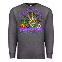 Charcoal Heather people give me the creeps Premium Sweatshirt - NancyCooperArtShop
