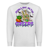 Oatmeal Heather people give me the creeps Premium Sweatshirt - NancyCooperArtShop