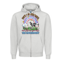 Dove Grey buy me animals and tell me you hate the government Zipper Hoodie - LillyAllenDesigns