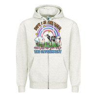 Oatmeal Heather buy me animals and tell me you hate the government Zipper Hoodie - LillyAllenDesigns