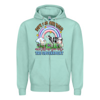 Seafoam buy me animals and tell me you hate the government Zipper Hoodie - LillyAllenDesigns