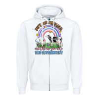 White buy me animals and tell me you hate the government Zipper Hoodie - LillyAllenDesigns