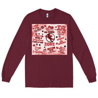 Burgundy funny valentine's day Long Sleeve Tee - MaliasSmallBusiness