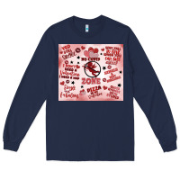 Navy funny valentine's day Long Sleeve Tee - MaliasSmallBusiness