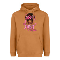 Meerkat pray fight believe breast cancer afro messy Heavyweight Hoodie - texasbilliewilder