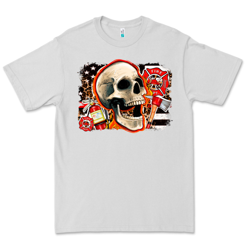Firefighter Skull Premium Tee by AdoDesignShop | Teevron