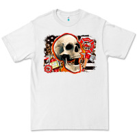 White firefighter skull Premium Tee - AdoDesignShop