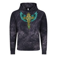 Cloud Black wing cross Vintage Hoodie - Artiststas
