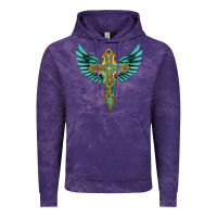 Cloud Purple wing cross Vintage Hoodie - Artiststas