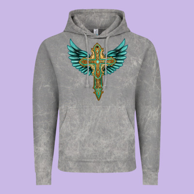 Wing Cross Vintage Hoodie Designed By Artiststas
