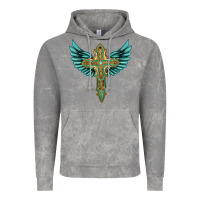 Cloud Rock wing cross Vintage Hoodie - Artiststas