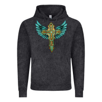 Vintage Black wing cross Vintage Hoodie - Artiststas