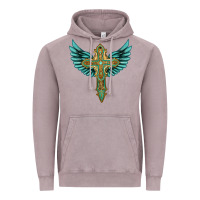 Vintage Zinc wing cross Vintage Hoodie - Artiststas