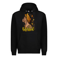Black Fall afro woman blessed Premium Hoodie - NancyCooperArtShop