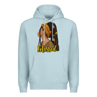 Blue Mist Fall afro woman blessed Premium Hoodie - NancyCooperArtShop