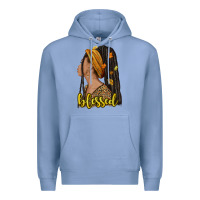 Colony Blue Fall afro woman blessed Premium Hoodie - NancyCooperArtShop