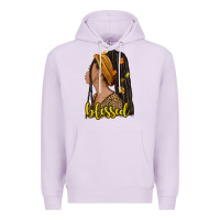 Lilac Fall afro woman blessed Premium Hoodie - NancyCooperArtShop