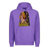 Purple Fall afro woman blessed Premium Hoodie - NancyCooperArtShop