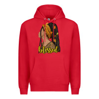 Red Fall afro woman blessed Premium Hoodie - NancyCooperArtShop