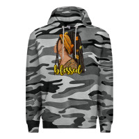 Slate Camo Fall afro woman blessed Premium Hoodie - NancyCooperArtShop