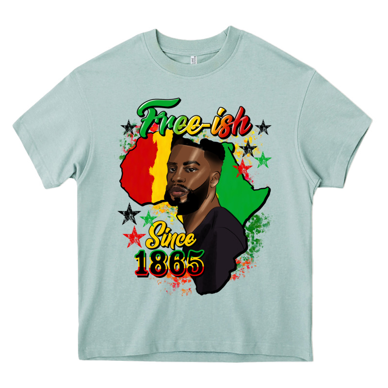 Free Ish Since 1865 Black Man Heavy Core Tee by HRA Design Shop | Teevron
