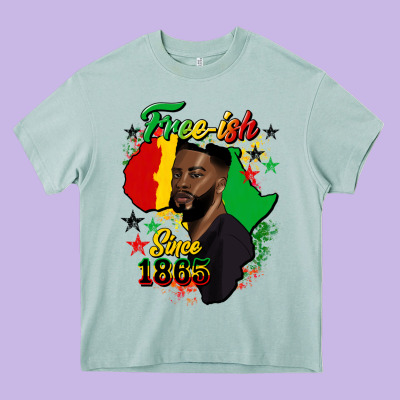 Free Ish Since 1865 Black Man Heavy Core Tee Designed By Hra Design Shop