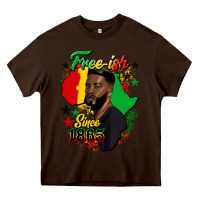 Chocolate Brown free ish since 1865 black man Heavy Core Tee - HRA Design Shop