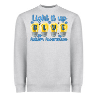 Heather Grey light it up Heavyweight Sweatshirt - MaliasSmallBusiness