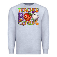 Heather Grey Teacher Boo Crew Premium Sweatshirt - texasbilliewilder