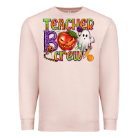 Pale Pink Teacher Boo Crew Premium Sweatshirt - texasbilliewilder