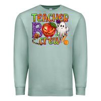 Seafoam Teacher Boo Crew Premium Sweatshirt - texasbilliewilder