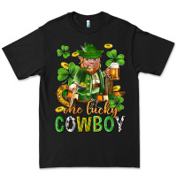 Black One lucky cowboy with st. patricks elf Premium Tee - Neo Western