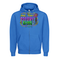 True Royal small town mardi gras Zipper Hoodie - LillyAllenDesigns