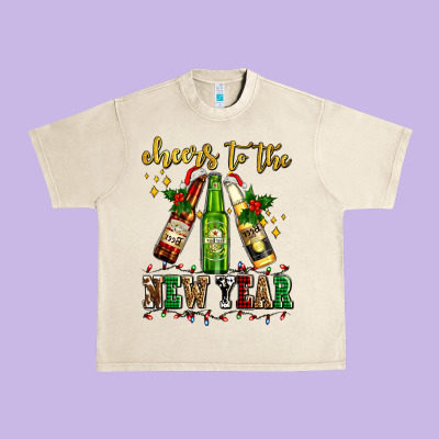 Cheers To The New Year With Beers Urban Heavy Tee Designed By Adodesignshop