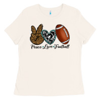 Bone peace love football Ladies Tee - RanaPortraitStore
