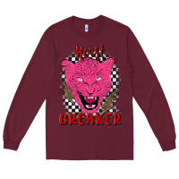 Burgundy heartbreaker Long Sleeve Tee - MaliasSmallBusiness