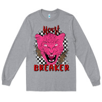 Heather Grey heartbreaker Long Sleeve Tee - MaliasSmallBusiness