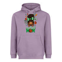 Lavender Basketball Mom Afro Messy Bun Heavyweight Hoodie - texasbilliewilder