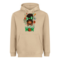 Mushroom Basketball Mom Afro Messy Bun Heavyweight Hoodie - texasbilliewilder