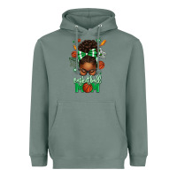 Sage Basketball Mom Afro Messy Bun Heavyweight Hoodie - texasbilliewilder