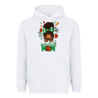 White Basketball Mom Afro Messy Bun Heavyweight Hoodie - texasbilliewilder