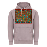 Vintage Zinc western thunderbird and arrow with aztec leopard Vintage Hoodie - Artiststas