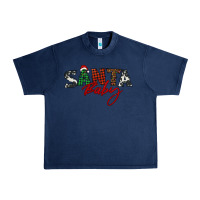 Navy Santa baby Urban Heavy Tee - BarkalooDesign