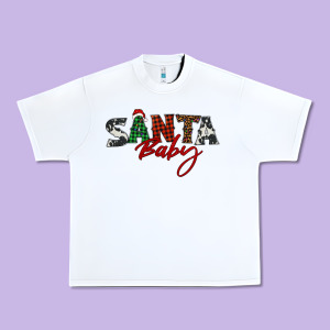 Santa Baby Urban Heavy Tee Designed By Barkaloodesign
