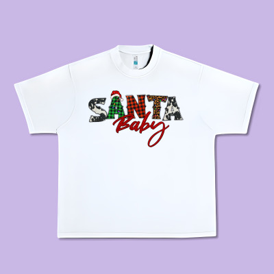 Santa Baby Urban Heavy Tee Designed By Barkaloodesign
