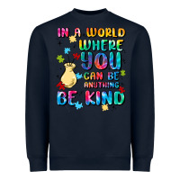 Navy in a world where you can be anything Heavyweight Sweatshirt - MaliasSmallBusiness