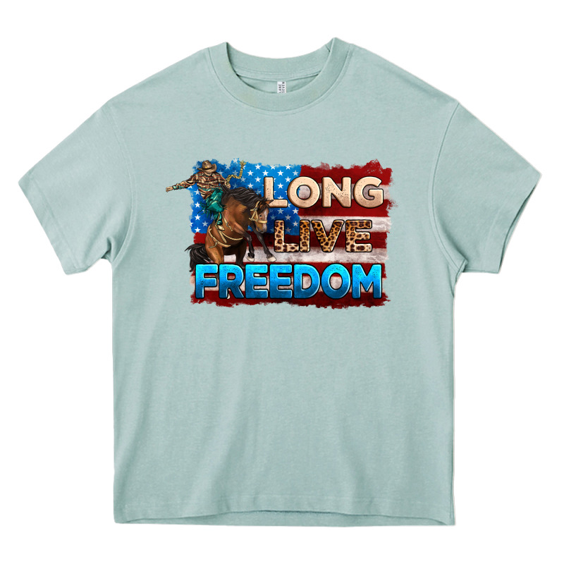 Long Live Freedom 4th Of July Heavy Core Tee by Neo Western | Teevron