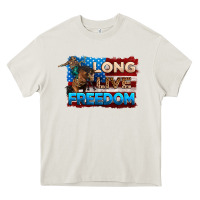 Cream Long live freedom 4th of july Heavy Core Tee - Neo Western